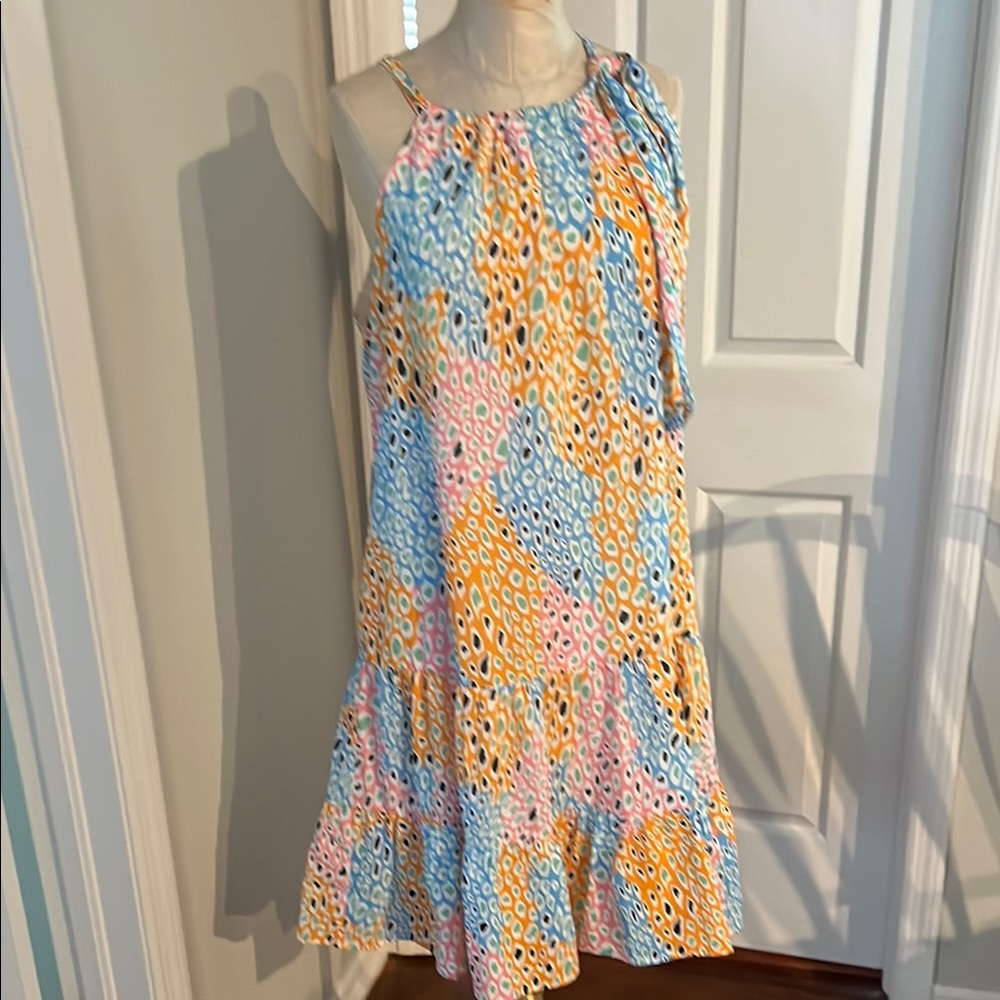 Jade Colorful Sleeveless Patterned Dress